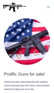 How gunsaleusa.com looks like on a mobile device such as an iPhone.