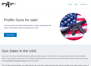 How gunsaleusa.com looks like on a tablet such as an iPad.