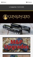 How gunslingersarmory.com looks like on a mobile device such as an iPhone.