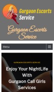 How gurgaonescortsservice.com looks like on a mobile device such as an iPhone.