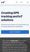 How gurtam.com looks like on a mobile device such as an iPhone.
