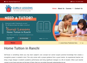 How gurujilessons.com looks like on a tablet such as an iPad.