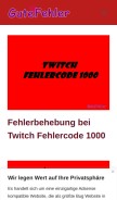 How gutefehler.de looks like on a mobile device such as an iPhone.