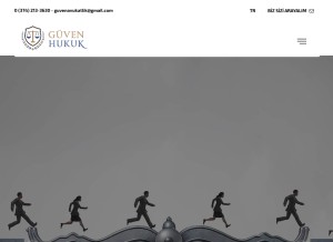 How guvenavukatlik.com looks like on a tablet such as an iPad.