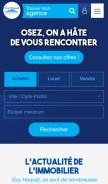 How guy-hoquet.com looks like on a mobile device such as an iPhone.