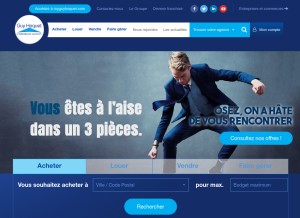 How guy-hoquet.com looks like on a tablet such as an iPad.