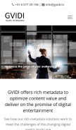 How gvidi.tv looks like on a mobile device such as an iPhone.