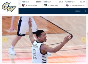 How gwsports.com looks like on a tablet such as an iPad.