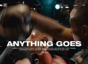 How gymbox.com looks like on a tablet such as an iPad.