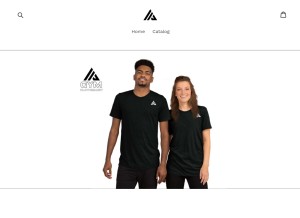 How gymclothes.net looks like on a tablet such as an iPad.