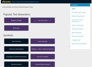 How gypu.com looks like on a tablet such as an iPad.