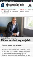 How h-avis.no looks like on a mobile device such as an iPhone.