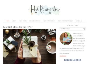 How h2obungalow.com looks like on a tablet such as an iPad.