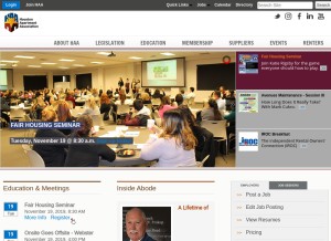 How haaonline.org looks like on a tablet such as an iPad.