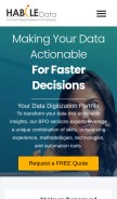 How habiledata.com looks like on a mobile device such as an iPhone.