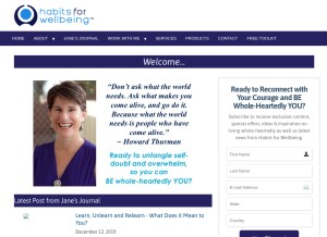 How habitsforwellbeing.com looks like on a tablet such as an iPad.