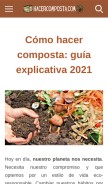 How hacercomposta.com looks like on a mobile device such as an iPhone.