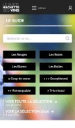 How hachette-vins.com looks like on a mobile device such as an iPhone.