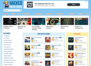 How hackedonlinegames.com looks like on a tablet such as an iPad.