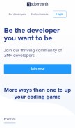 How hackerearth.com looks like on a mobile device such as an iPhone.