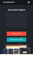 How hacknocraft.com looks like on a mobile device such as an iPhone.