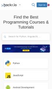 How hackr.io looks like on a mobile device such as an iPhone.