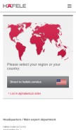 How hafele.com looks like on a mobile device such as an iPhone.