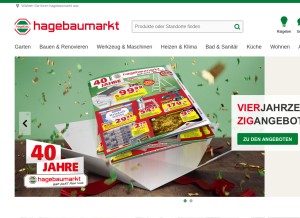 How hagebau.de looks like on a tablet such as an iPad.