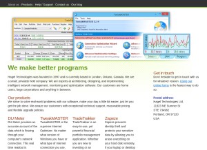 How hageltech.com looks like on a tablet such as an iPad.
