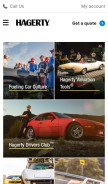 How hagerty.com looks like on a mobile device such as an iPhone.