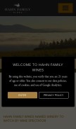 How hahnfamilywines.com looks like on a mobile device such as an iPhone.