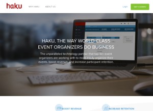 How hakuapp.com looks like on a tablet such as an iPad.