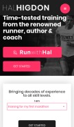 How halhigdon.com looks like on a mobile device such as an iPhone.