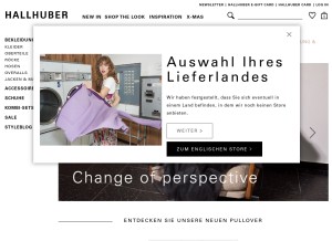 How hallhuber.com looks like on a tablet such as an iPad.