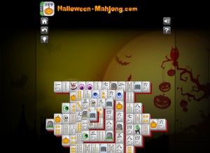How halloween-mahjong.com looks like on a tablet such as an iPad.