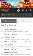 How halloweenforum.com looks like on a mobile device such as an iPhone.