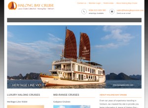 How halongbaycruise.com looks like on a tablet such as an iPad.