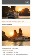 How halongviolet.com looks like on a mobile device such as an iPhone.