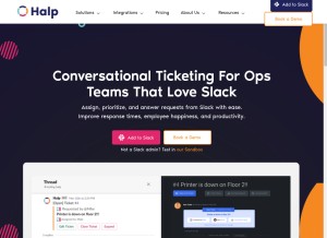How halp.com looks like on a tablet such as an iPad.
