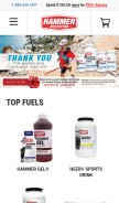How hammernutrition.com looks like on a mobile device such as an iPhone.