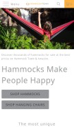 How hammocktown.com looks like on a mobile device such as an iPhone.