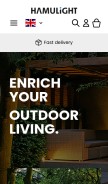 How hamulight.com looks like on a mobile device such as an iPhone.