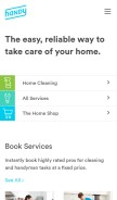 How handy.com looks like on a mobile device such as an iPhone.