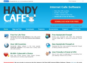 How handycafe.com looks like on a tablet such as an iPad.