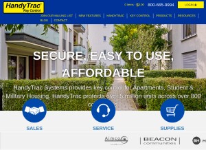 How handytrac.com looks like on a tablet such as an iPad.