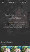 How hanime.tv looks like on a mobile device such as an iPhone.