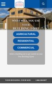 How hansenpolebuildings.com looks like on a mobile device such as an iPhone.