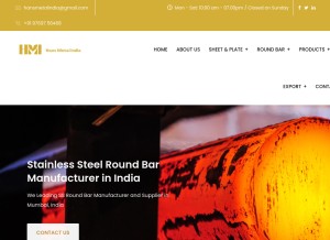 How hansmetalindia.com looks like on a tablet such as an iPad.