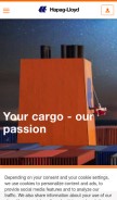 How hapag-lloyd.com looks like on a mobile device such as an iPhone.