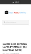 How happybelatedbirthdays.com looks like on a mobile device such as an iPhone.